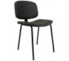 Connect Spisebordsstol i øko-læder H80 cm - Sort/Antracit