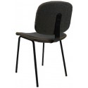 Diamond Spisebordsstol i øko-læder H86 cm - Sort/Antracit