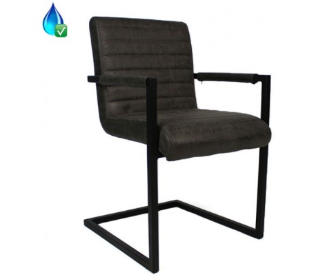 Diamond Spisebordsstol i øko-læder H86 cm - Sort/Antracit