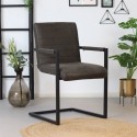 Diamond Spisebordsstol i øko-læder H86 cm - Sort/Antracit