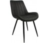 Brooke Spisebordsstol i mikrofiber H86 cm - Sort/Antracit