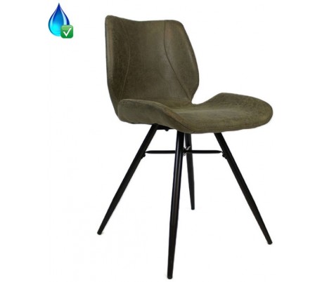 Connect Spisebordsstol i øko-læder H80 cm - Sort/Antracit