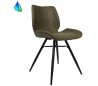 Barrel Spisebordsstol i øko-læder H81,5 cm - Sort/Olivengrøn
