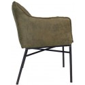 Club Spisebordsstol i øko-læder H81 cm - Sort/Olivengrøn