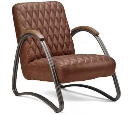 Ivy Lænestol i øko-læder H80 cm - Antracit/Olivengrøn