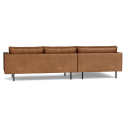 Sofa med venstrevendt chaiselong i læder B300 cm - Vintage cognac