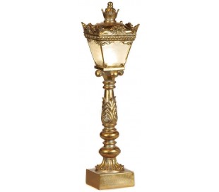 Stage med LED lys H20 cm - Antik rød