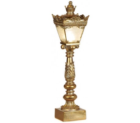 Stage med LED lys H20 cm - Antik rød