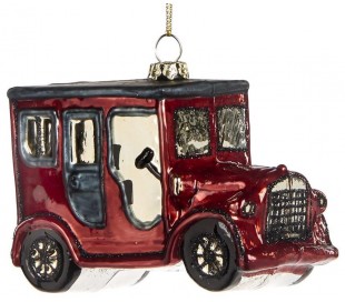 Luftballon ophæng i glas H16 cm - Antik grøn