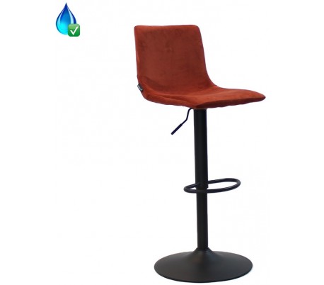 Frenkie Barstol i velour H90 - 110 cm - Sort/Sort