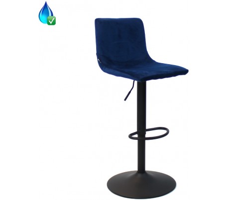 Frenkie Barstol i velour H90 - 110 cm - Sort/Grøn
