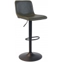 Texas Barstol i øko-læder H88 - 110 cm - Sort/Olivengrøn
