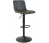 Tex Barstol i øko-læder H88 - 110 cm - Sort/Olivengrøn