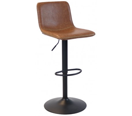 Tex Barstol i øko-læder H88 - 110 cm - Sort/Olivengrøn