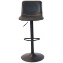 Tex Barstol i øko-læder H88 - 110 cm - Sort/Cognac