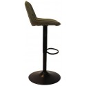 Tex Barstol i øko-læder H88 - 110 cm - Sort/Olivengrøn