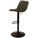Tex Barstol i øko-læder H88 - 110 cm - Sort/Olivengrøn