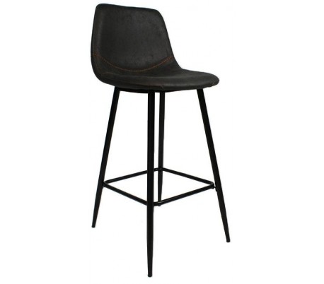 Susan Barstol i mikrofiber H100 cm - Sort/Cognac