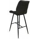 Morris Barstol i mikrofiber H104 cm - Sort/Cognac