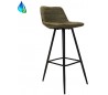 Jackson Barstol i øko-læder H101 cm - Sort/Olivengrøn