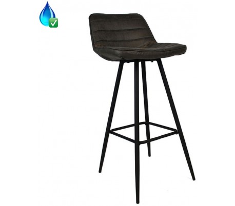 Jackson Barstol i øko-læder H101 cm - Sort/Cognac