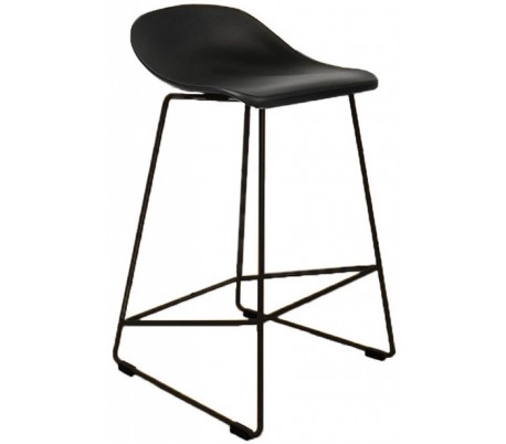 Erica Barstol i polypropylen H89 cm - Sort/Sort