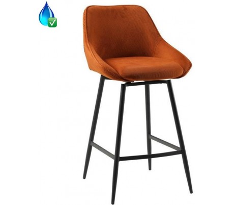 Luna rotérbar barstol i ripcurl H96 cm - Sort/Sort