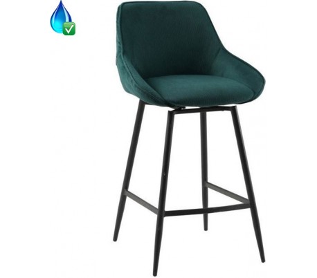 Luna rotérbar barstol i ripcurl H96 cm - Sort/Kobber