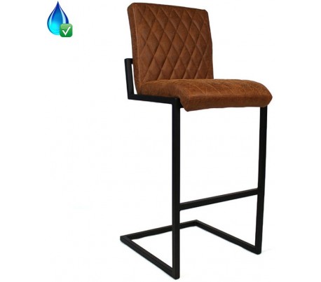 Diamond Barstol i øko-læder H113 cm - Sort/Olivengrøn