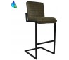 Block Barstol i øko-læder H113 cm - Sort/Olivengrøn