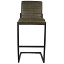 Diamond Barstol i øko-læder H113 cm - Sort/Olivengrøn