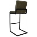 Diamond Barstol i øko-læder H113 cm - Sort/Olivengrøn