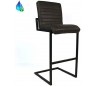 Block Barstol i øko-læder H113 cm - Sort/Antracit