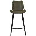 Club Barstol i øko-læder H108 cm - Sort/Olivengrøn
