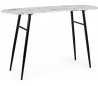 Moderne konsolbord H80 x B135 x D40 cm - Sort/Hvid marmor