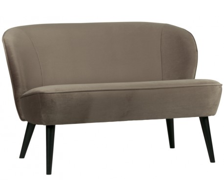 Sofabænk i velour H73 x B110 x D72 cm - Old pink