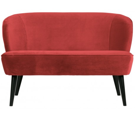 Sofabænk i velour H73 x B110 x D72 cm - Armygrøn