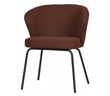 2 x Spisebordsstole i polyester H77 cm - Kaffe