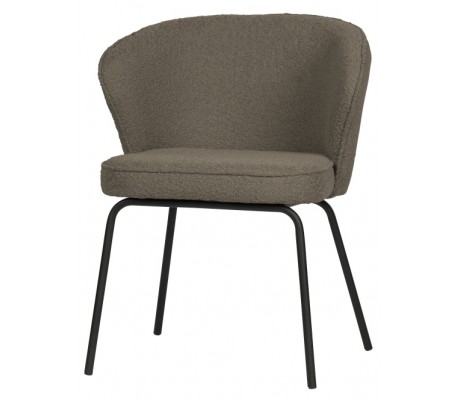 2 x Spisebordsstole i polyester H77 cm - Kastanjebrun