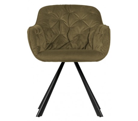 Spisebordsstol i velour H80,5 x B59,5 x D59 cm - Antracit