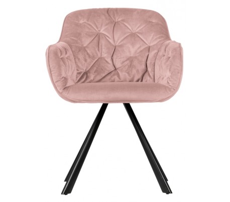 Spisebordsstol i velour H80,5 x B59,5 x D59 cm - Armygrøn