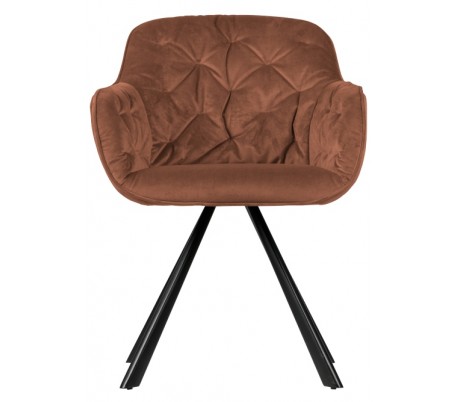 Spisebordsstol i velour H80,5 x B59,5 x D59 cm - Pink