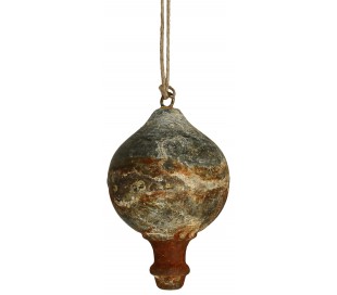 Juleophæng i jern H15 x Ø9 cm - Antik jern