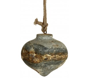 Juleophæng i jern H12,5 x Ø12,5 cm - Antik jern