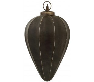 XXL Juleophæng i glas H25 x Ø13 cm - Antik bordeaux