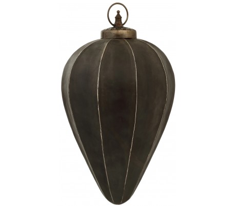 XXL Juleophæng i glas H25 x Ø13 cm - Antik bordeaux