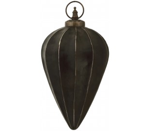 XXL Juleophæng i glas H25 x Ø13 cm - Antik bordeaux