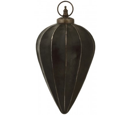 XXL Juleophæng i glas H25 x Ø13 cm - Antik bordeaux