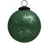 Julekugle i glas Ø10 cm - Antik grøn