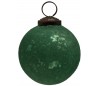 Julekugle i glas Ø8 cm - Antik grøn